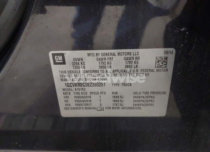 Photo 9 of 2014 Chevrolet Silverado 1500 1LT (VIN 1GCVKREC0EZ393251)