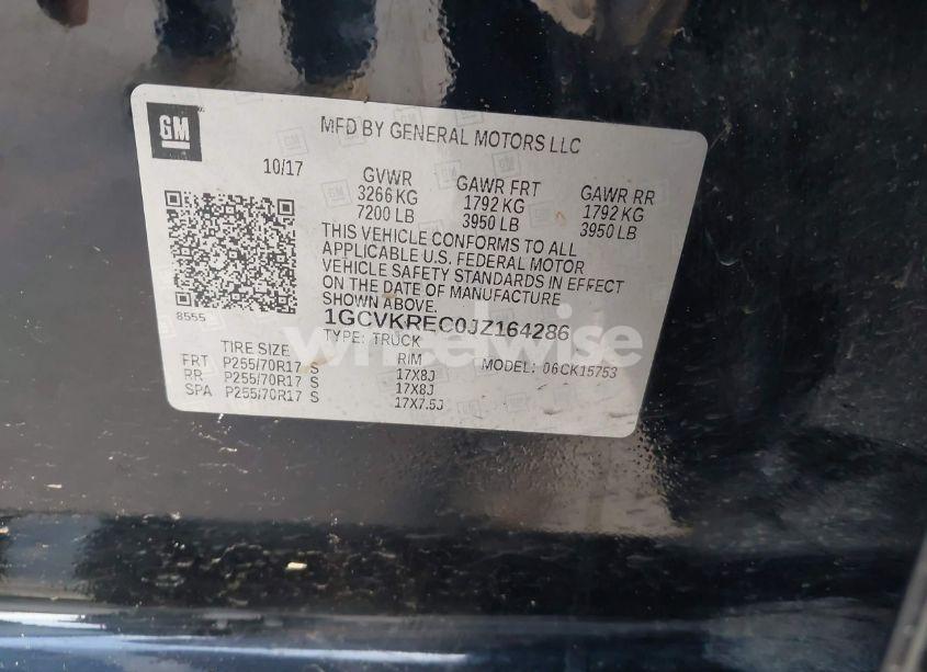 Photo 9 of 2018 Chevrolet Silverado 1500 1LT (VIN 1GCVKREC0JZ164286)