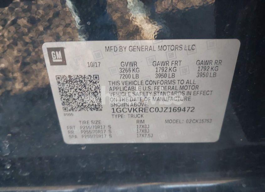 Photo 8 of 2018 Chevrolet Silverado 1500 1LT (VIN 1GCVKREC0JZ169472)