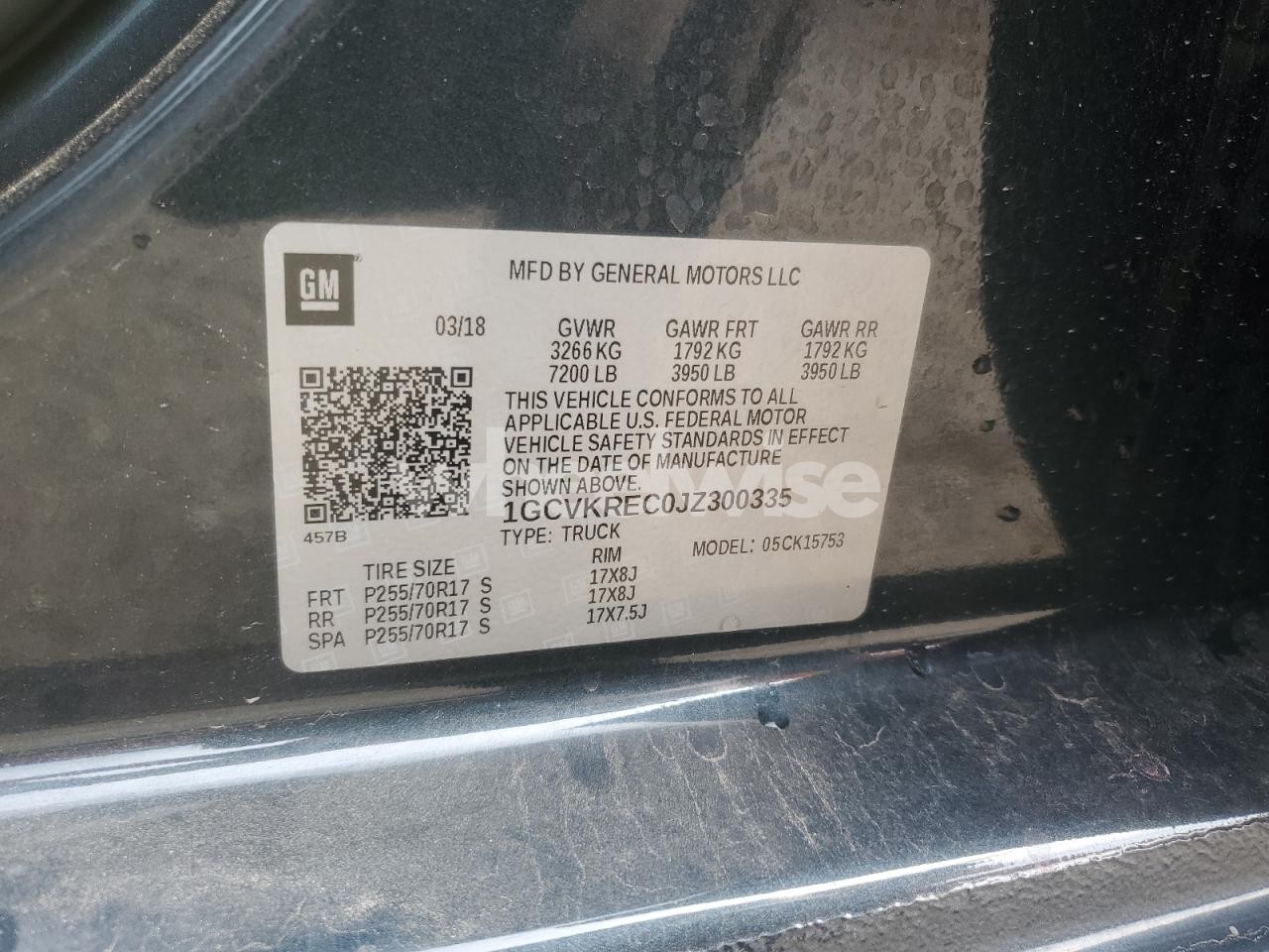 Photo 13 of 2018 CHEVROLET SILVERADO K1500 LT N/A (VIN 1GCVKREC0JZ300335)