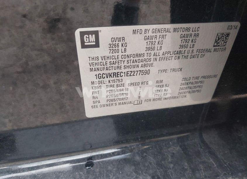 Photo 9 of 2014 Chevrolet Silverado 1500 2LT (VIN 1GCVKREC1EZ277590)