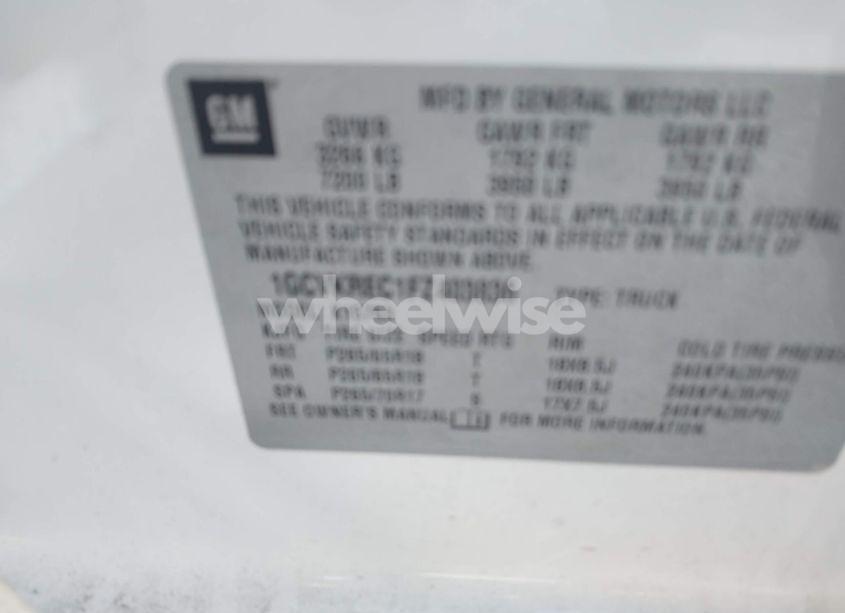 Photo 9 of 2015 Chevrolet Silverado 1500 1LT (VIN 1GCVKREC1FZ403836)