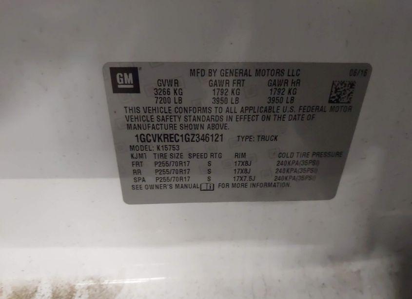 Photo 9 of 2016 Chevrolet Silverado 1500 1LT (VIN 1GCVKREC1GZ346121)