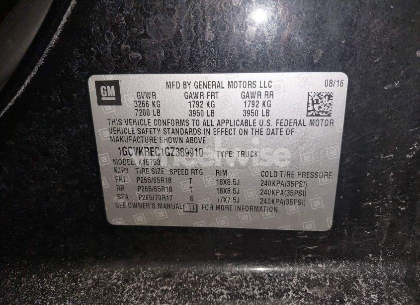 Photo 9 of 2016 Chevrolet Silverado 1500 2LT (VIN 1GCVKREC1GZ389910)