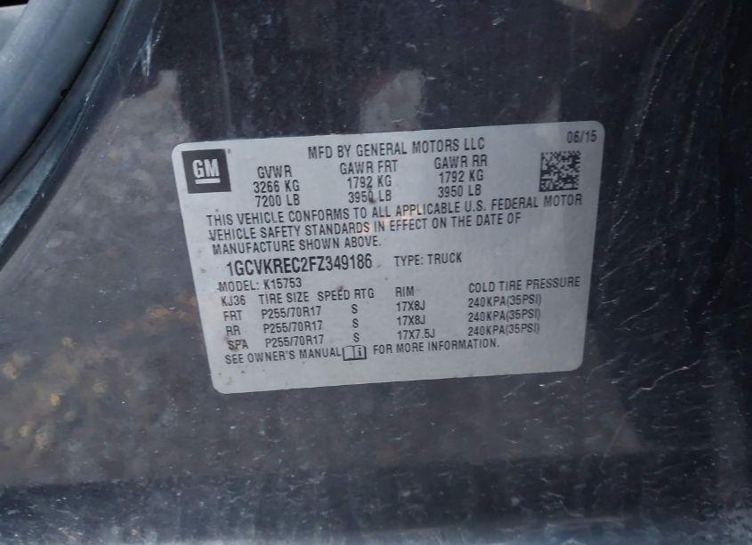 Photo 9 of 2015 Chevrolet Silverado 1500 1LT (VIN 1GCVKREC2FZ349186)