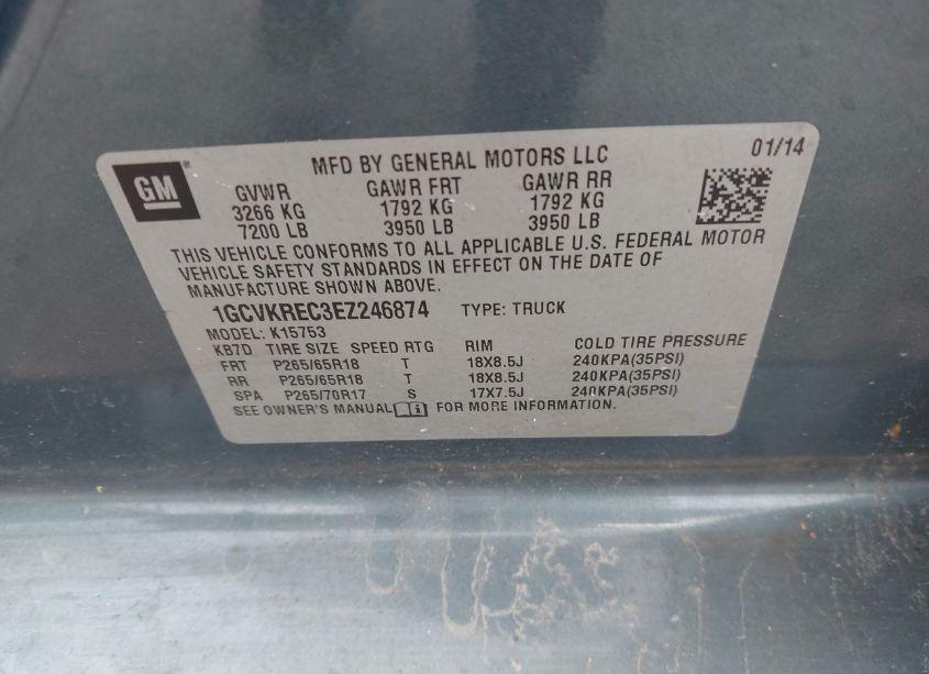 Photo 9 of 2014 Chevrolet Silverado 1500 1LT (VIN 1GCVKREC3EZ246874)