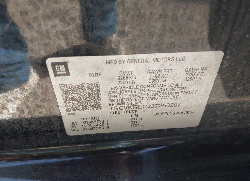 Photo 9 of 2018 Chevrolet Silverado 1500 1LT (VIN 1GCVKREC3JZ250207)