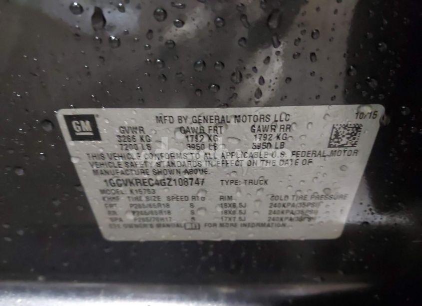 Photo 9 of 2016 Chevrolet Silverado 1500 2LT (VIN 1GCVKREC4GZ108747)