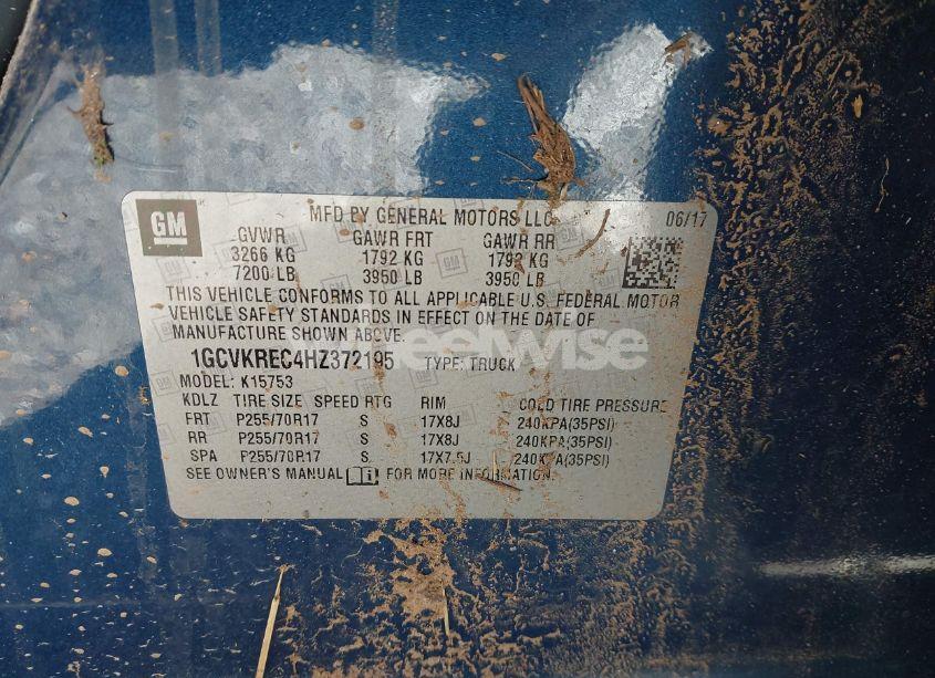 Photo 9 of 2017 Chevrolet Silverado 1500 1LT (VIN 1GCVKREC4HZ372195)
