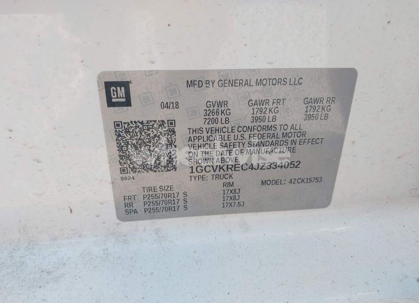 Photo 9 of 2018 Chevrolet Silverado 1500 1LT (VIN 1GCVKREC4JZ334052)