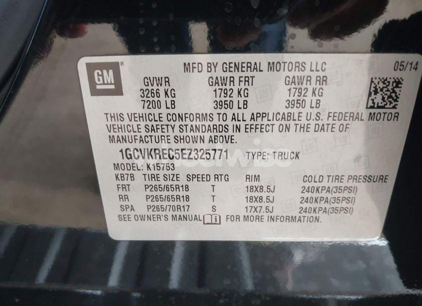 Photo 9 of 2014 Chevrolet Silverado 1500 2LT (VIN 1GCVKREC5EZ325771)