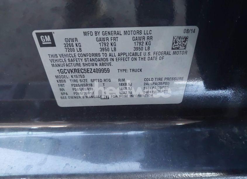 Photo 9 of 2014 Chevrolet Silverado 1500 1LT (VIN 1GCVKREC5EZ409959)