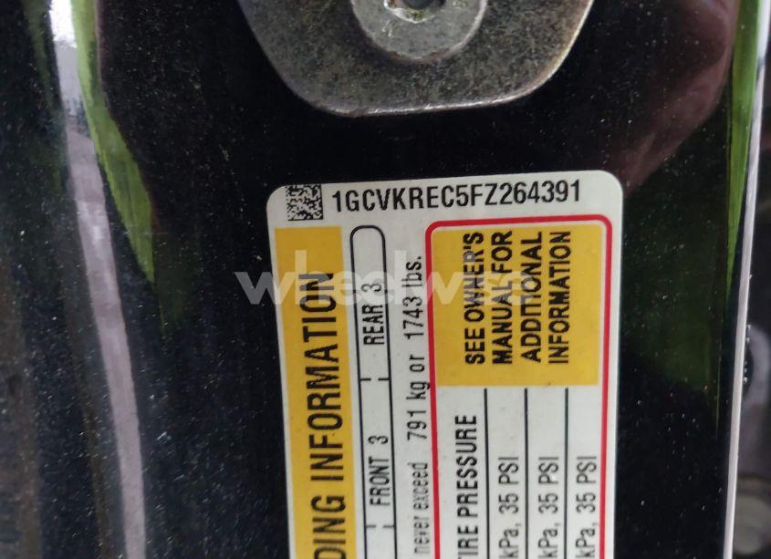 Photo 9 of 2015 Chevrolet Silverado 1500 2LT (VIN 1GCVKREC5FZ264391)