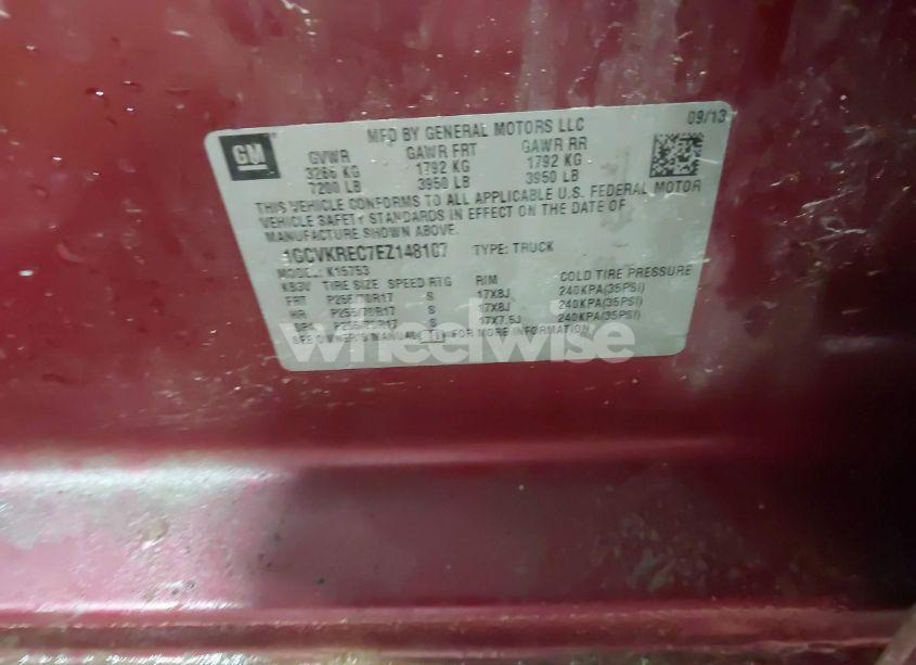 Photo 9 of 2014 Chevrolet Silverado 1500 1LT (VIN 1GCVKREC7EZ148107)