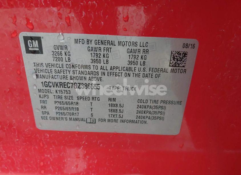 Photo 9 of 2016 Chevrolet Silverado 1500 2LT (VIN 1GCVKREC7GZ386655)