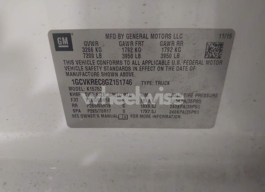 Photo 9 of 2016 Chevrolet Silverado 1500 1LT (VIN 1GCVKREC8GZ151746)