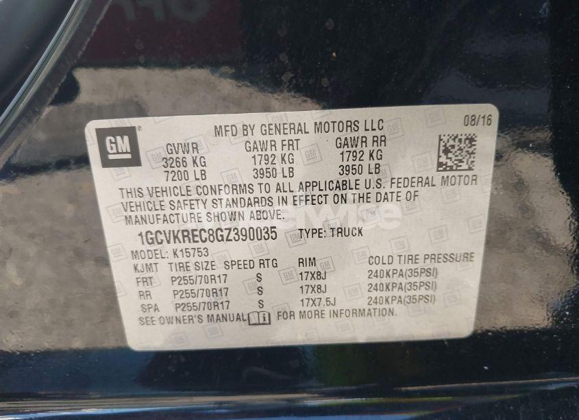 Photo 9 of 2016 Chevrolet Silverado 1500 1LT (VIN 1GCVKREC8GZ390035)