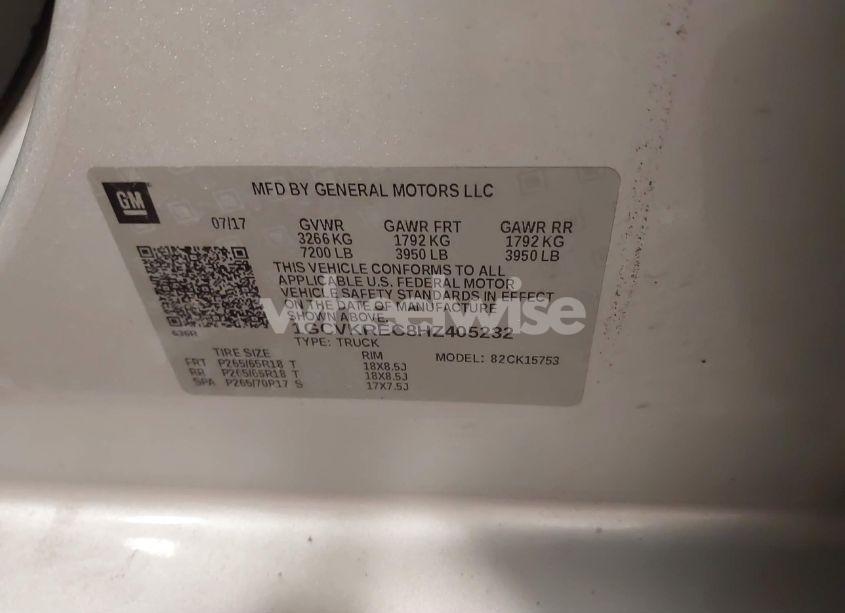 Photo 9 of 2017 Chevrolet Silverado 1500 1LT (VIN 1GCVKREC8HZ405232)