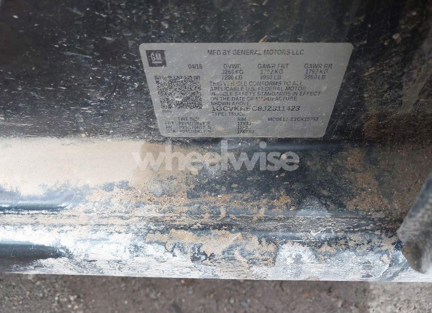 Photo 9 of 2018 Chevrolet Silverado 1500 1LT (VIN 1GCVKREC8JZ311423)