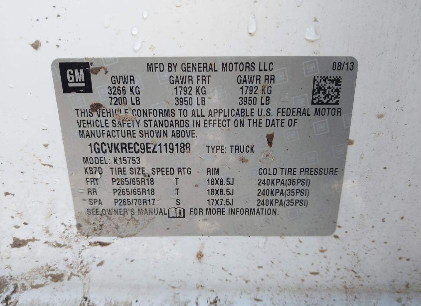 Photo 9 of 2014 Chevrolet Silverado 1500 1LT (VIN 1GCVKREC9EZ119188)