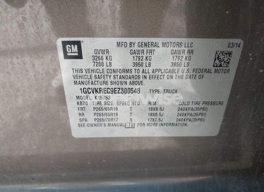 Photo 9 of 2014 Chevrolet Silverado 1500 1LT (VIN 1GCVKREC9EZ300548)