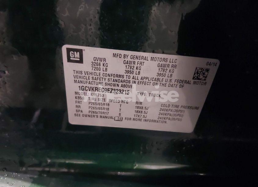 Photo 9 of 2014 Chevrolet Silverado 1500 2LT (VIN 1GCVKREC9EZ323215)