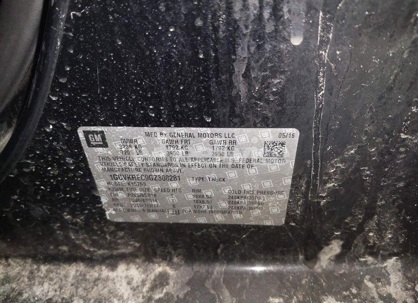 Photo 9 of 2016 Chevrolet Silverado 1500 2LT (VIN 1GCVKREC9GZ308281)