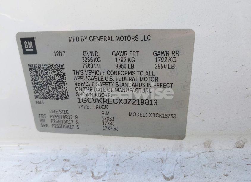 Photo 9 of 2018 Chevrolet Silverado 1500 1LT (VIN 1GCVKRECXJZ219813)