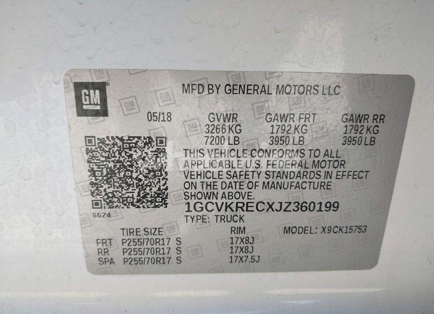 Photo 9 of 2018 Chevrolet Silverado 1500 1LT (VIN 1GCVKRECXJZ360199)