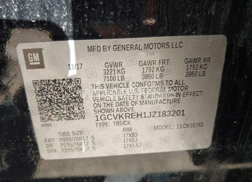 Photo 9 of 2018 Chevrolet Silverado 1500 1LT (VIN 1GCVKREH1JZ183201)