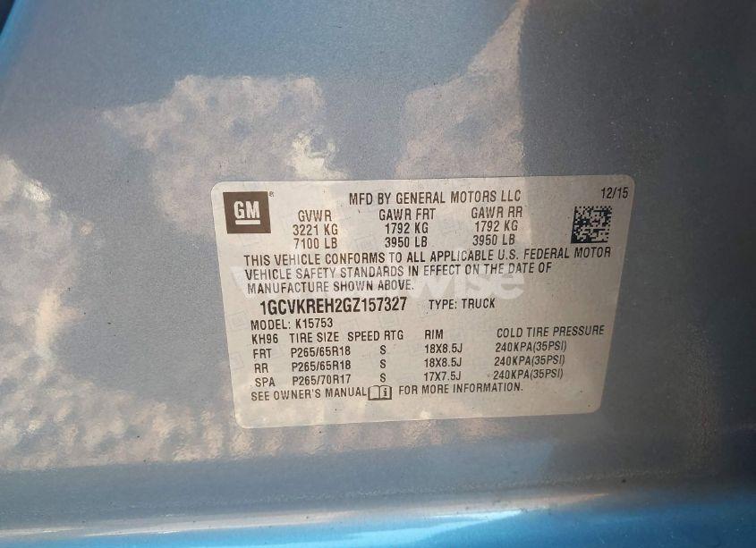 Photo 9 of 2016 Chevrolet Silverado 1500 1LT (VIN 1GCVKREH2GZ157327)