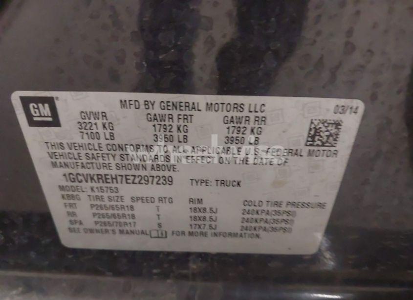 Photo 9 of 2014 Chevrolet Silverado 1500 1LT (VIN 1GCVKREH7EZ297239)