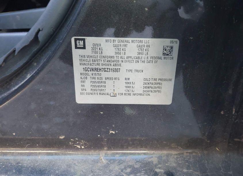 Photo 8 of 2016 Chevrolet Silverado 1500 1LT (VIN 1GCVKREH7GZ319307)