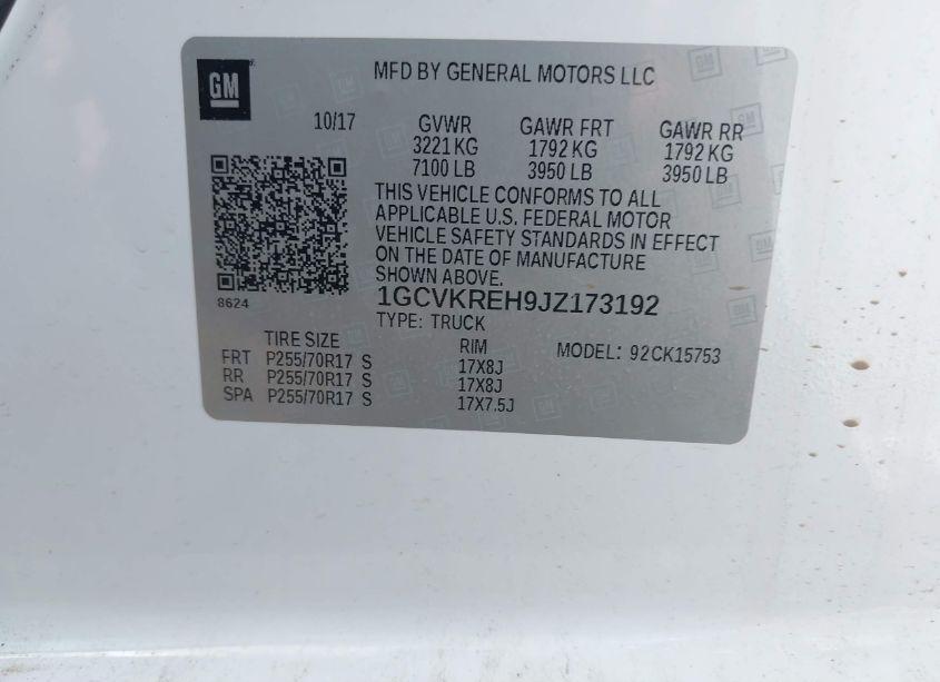 Photo 9 of 2018 Chevrolet Silverado 1500 1LT (VIN 1GCVKREH9JZ173192)