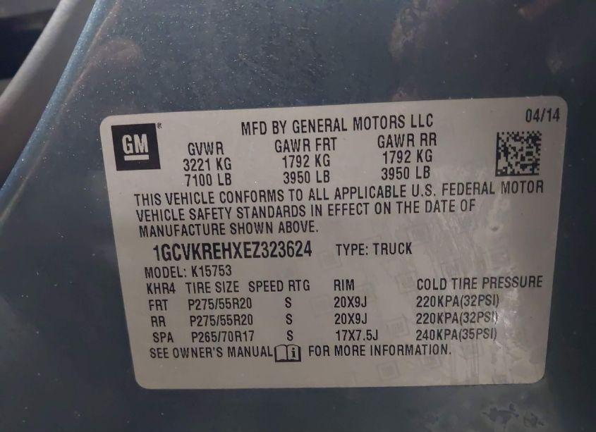 Photo 9 of 2014 Chevrolet Silverado 1500 1LT (VIN 1GCVKREHXEZ323624)