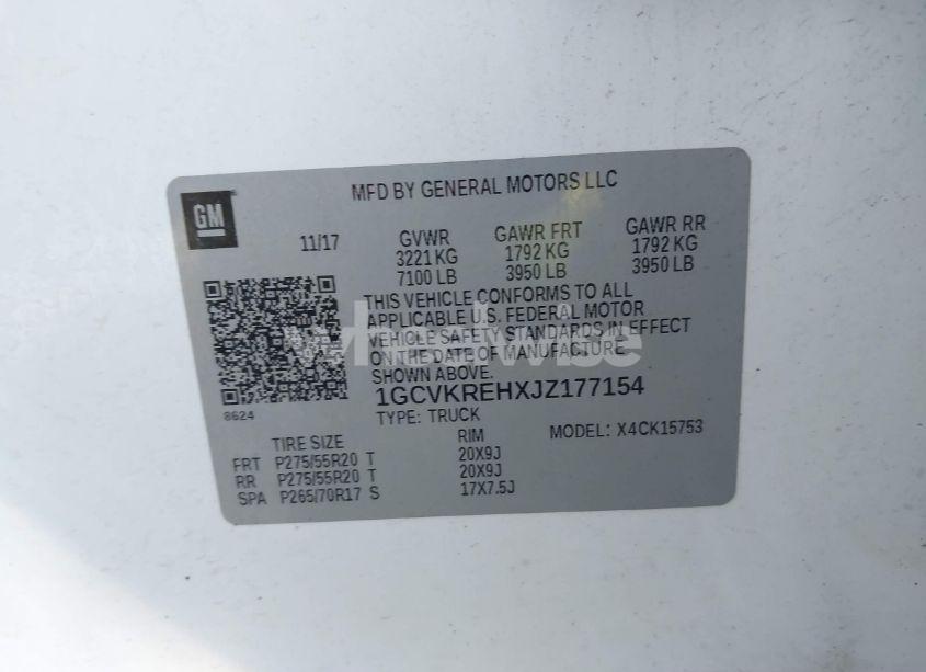 Photo 9 of 2018 Chevrolet Silverado 1500 1LT (VIN 1GCVKREHXJZ177154)