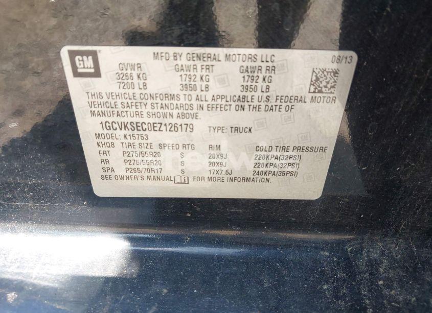 Photo 9 of 2014 Chevrolet Silverado 1500 1LZ (VIN 1GCVKSEC0EZ126179)