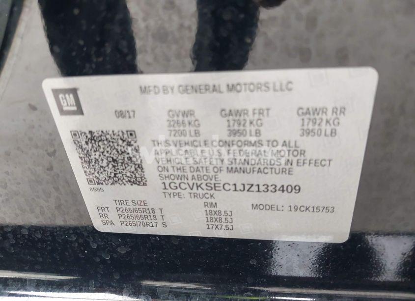 Photo 9 of 2018 Chevrolet Silverado 1500 2LZ (VIN 1GCVKSEC1JZ133409)