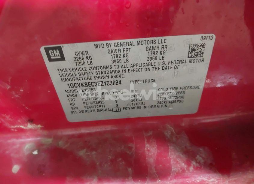 Photo 9 of 2014 Chevrolet Silverado 1500 2LZ (VIN 1GCVKSEC3EZ153084)