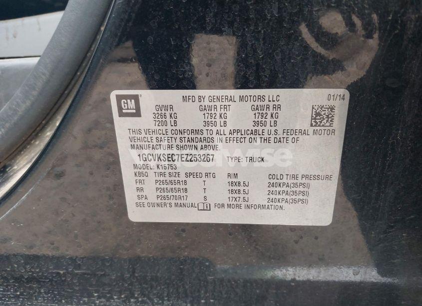 Photo 9 of 2014 Chevrolet Silverado 1500 2LZ (VIN 1GCVKSEC7EZ253267)