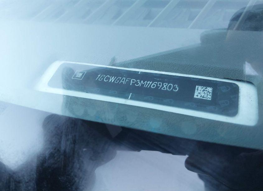 Photo 9 of 2021 Chevrolet Express CARGO RWD 2500 REGULAR WHEELBASE WT (VIN 1GCWGAFP3M1169803)