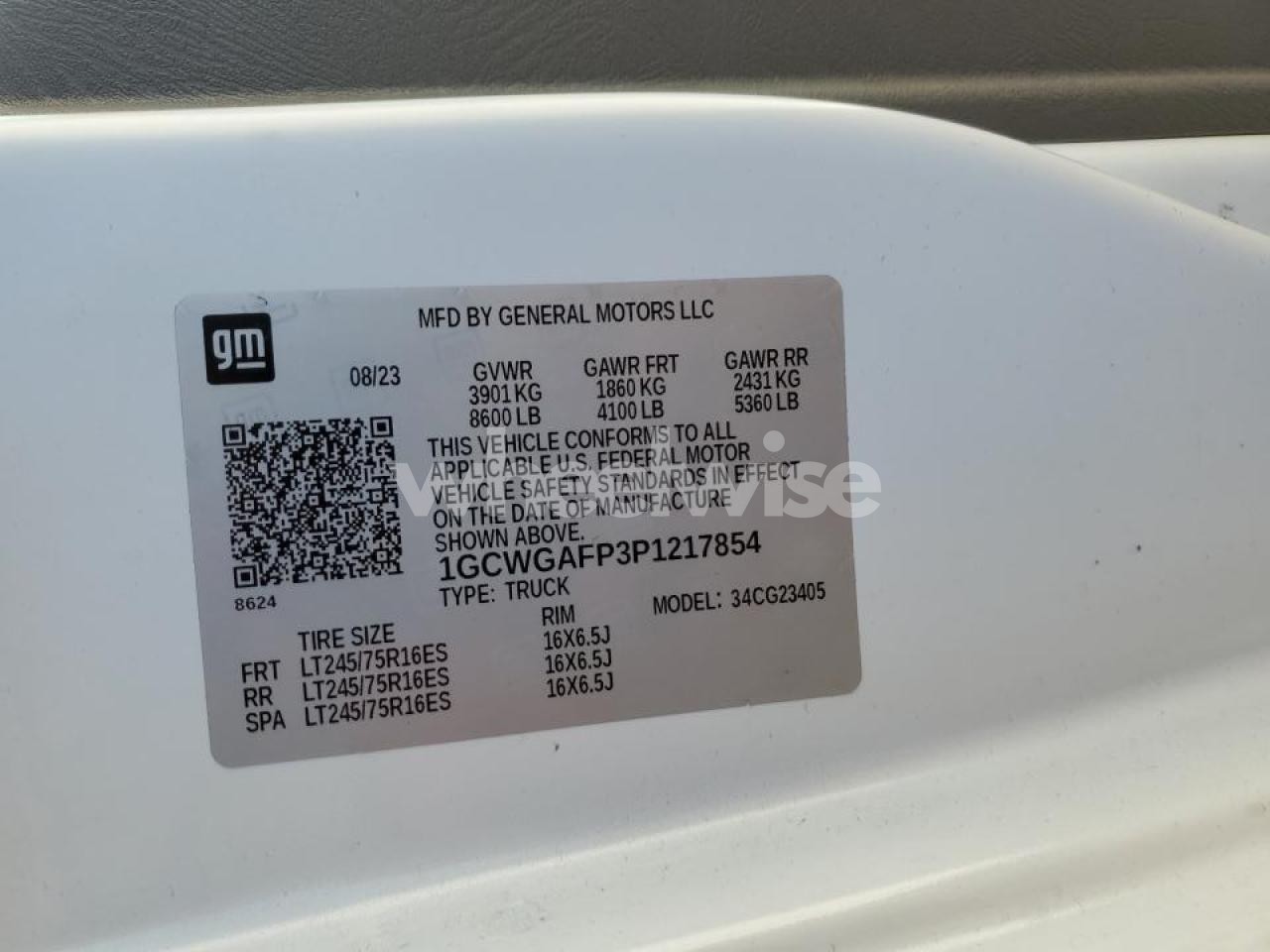 Photo 13 of 2023 CHEVROLET EXPRESS 2500 DELIVERY VAN (VIN 1GCWGAFP3P1217854)