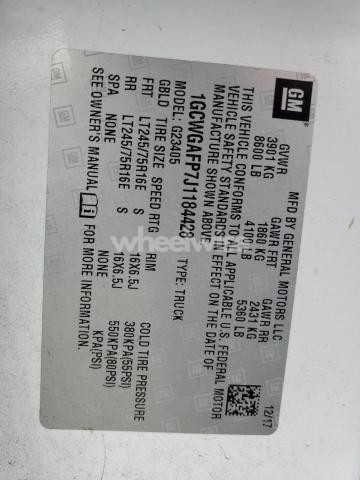 Photo 9 of 2018 CHEVROLET EXPRESS G2500 (VIN 1GCWGAFP7J1184428)