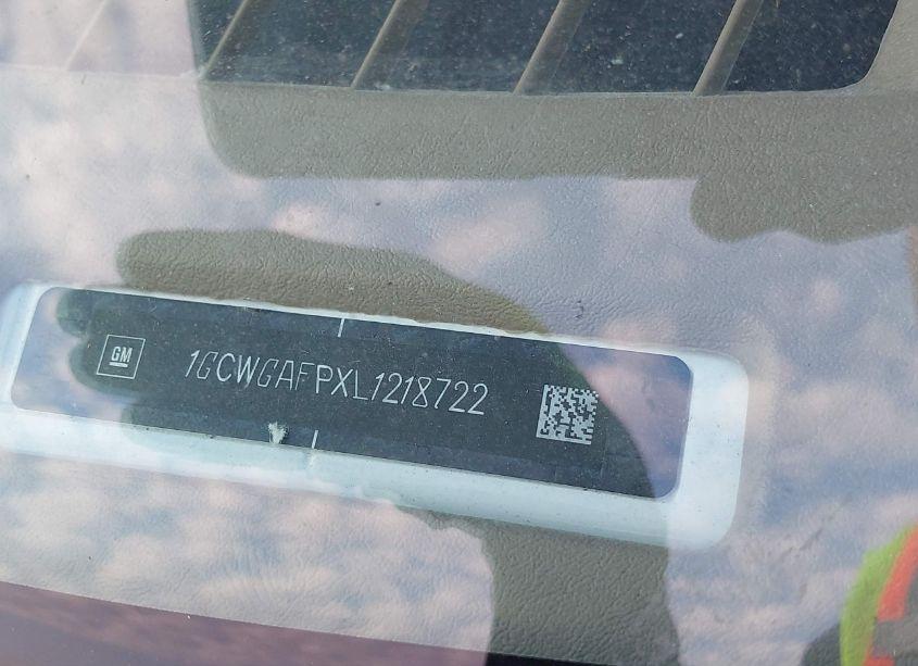 Photo 9 of 2020 Chevrolet Express CARGO RWD 2500 REGULAR WHEELBASE WT (VIN 1GCWGAFPXL1218722)