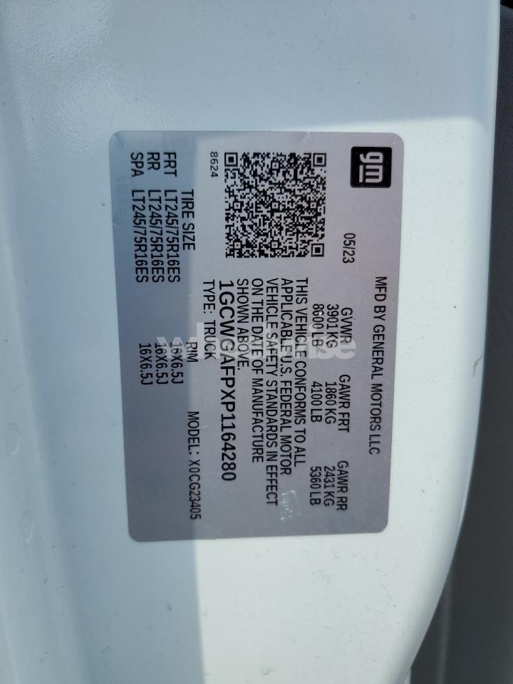 Photo 12 of 2023 CHEVROLET EXPRESS G2500 (VIN 1GCWGAFPXP1164280)