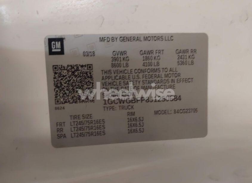 Photo 9 of 2018 Chevrolet Express 2500 WORK VAN (VIN 1GCWGBFP8J1250684)