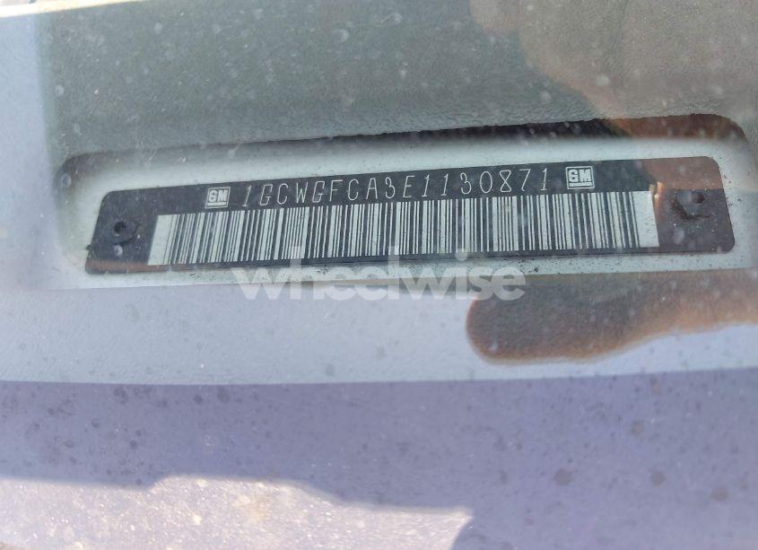 Photo 9 of 2014 Chevrolet Express 2500 WORK VAN (VIN 1GCWGFCA3E1130871)