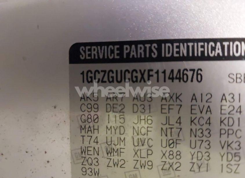 Photo 9 of 2015 Chevrolet Express 3500 WORK VAN (VIN 1GCZGUCGXF1144676)