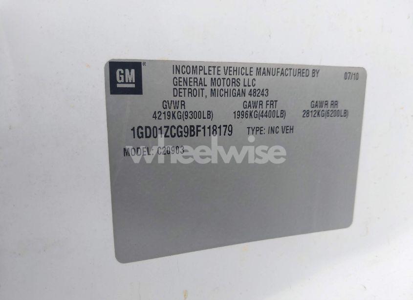 Photo 9 of 2011 Gmc Sierra 2500HD WORK TRUCK (VIN 1GD01ZCG9BF118179)