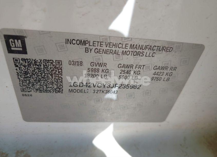 Photo 8 of 2018 Gmc Sierra 3500HD CHASSIS (VIN 1GD42VCY3JF235982)